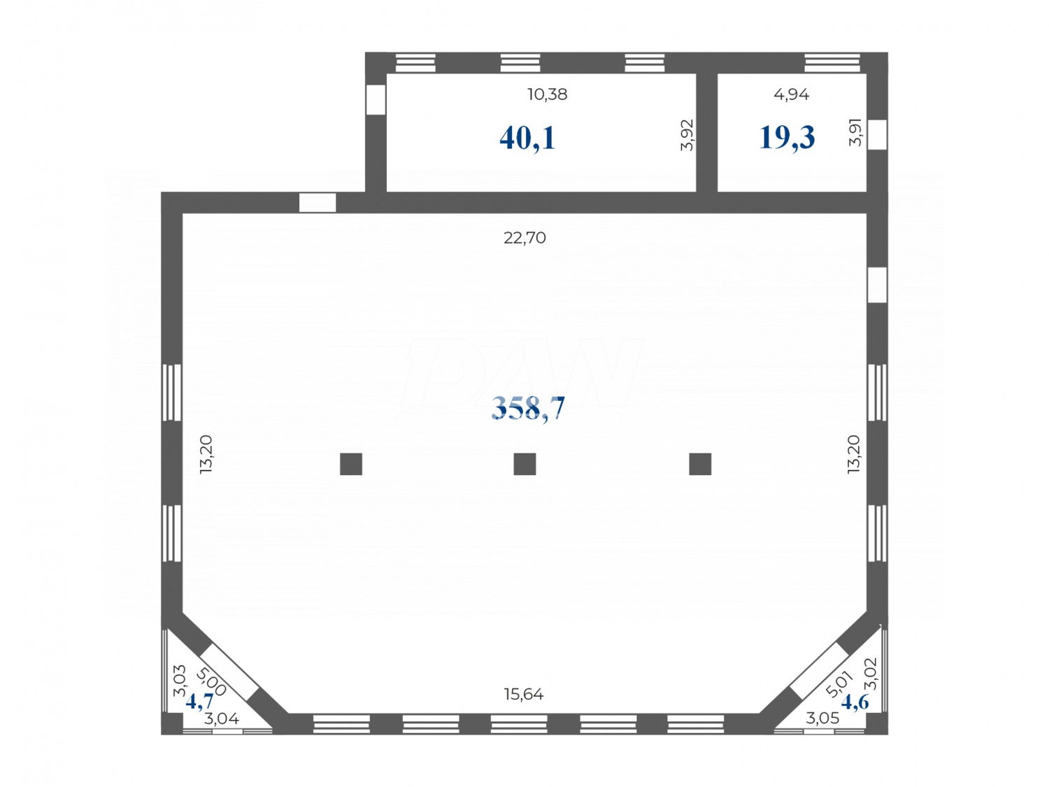 Торговое помещение 368 м²