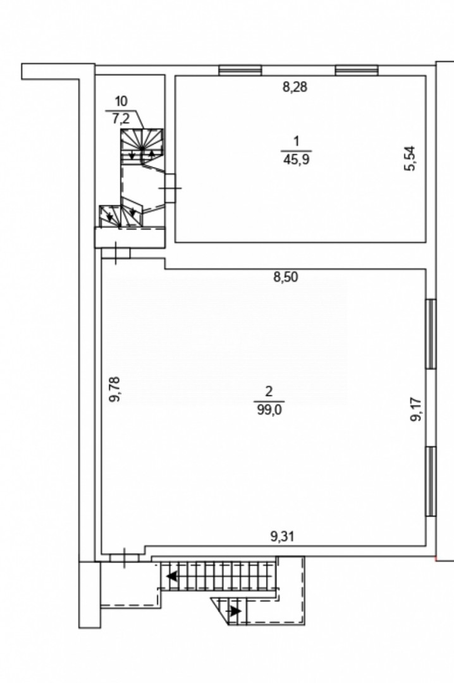 Помещение свободного назначения 46 м²