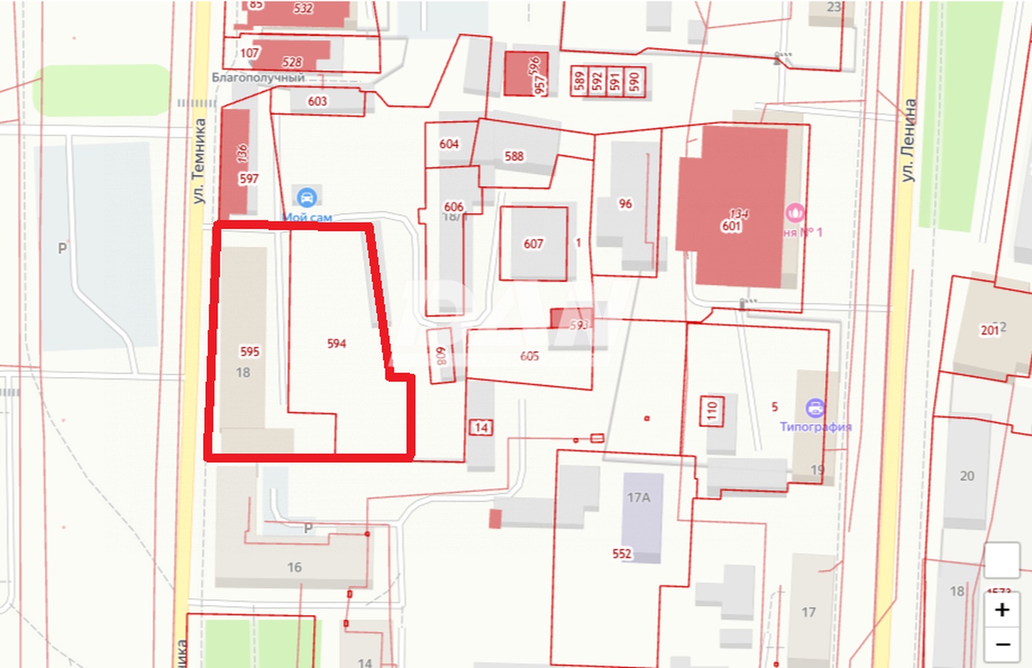 Земельный участок 3876 м²