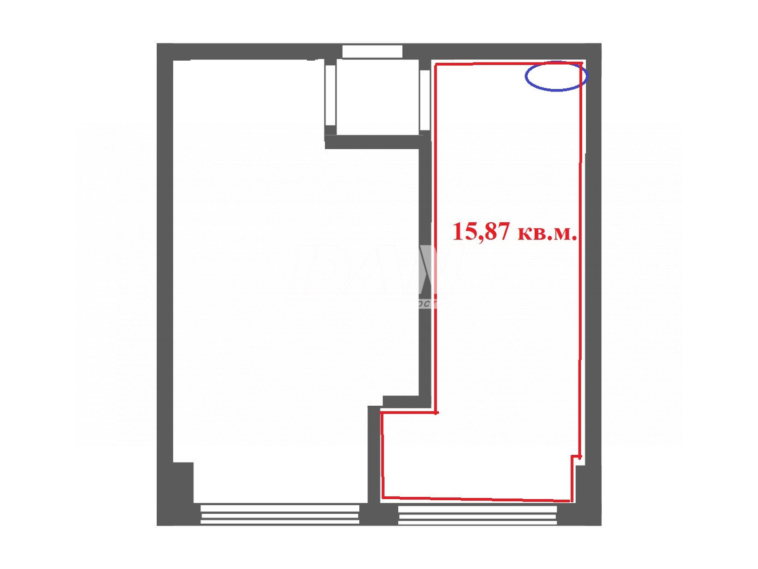 Помещение свободного назначения 15,9 м²