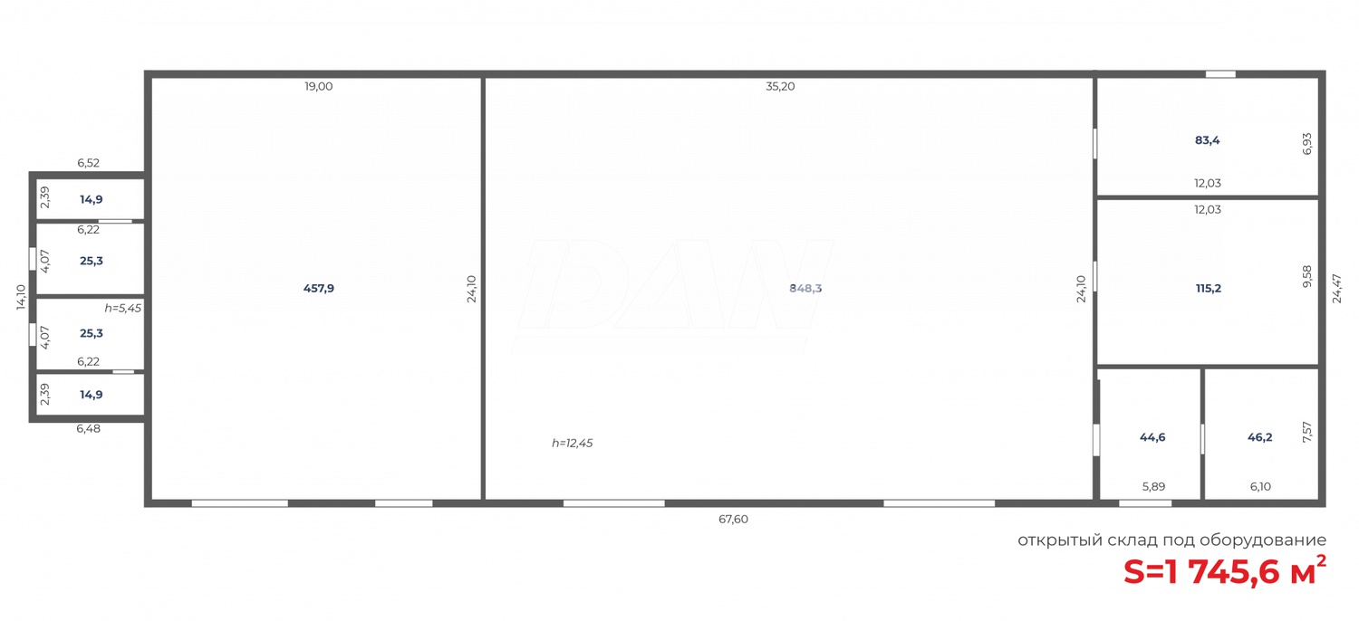 Производственное помещение 4707,5 м²