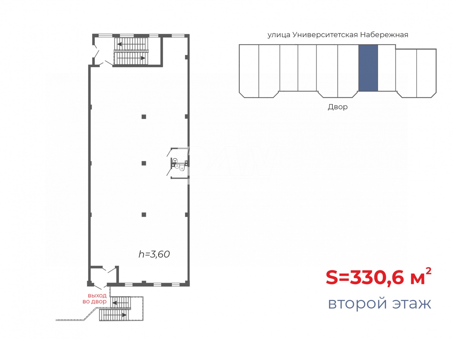 Торговая площадь 330,6 м²