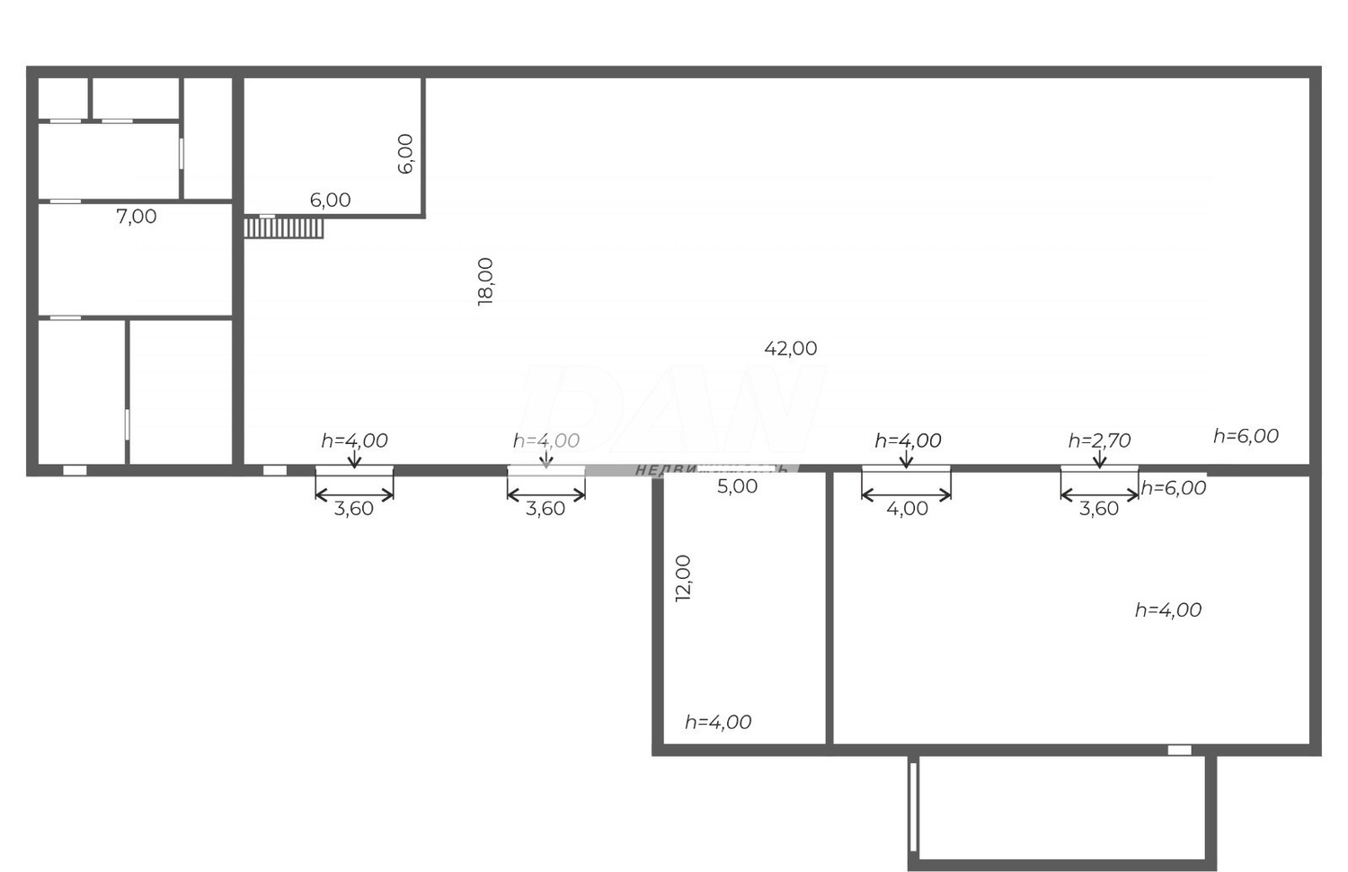 Производственное помещение 1200 м²