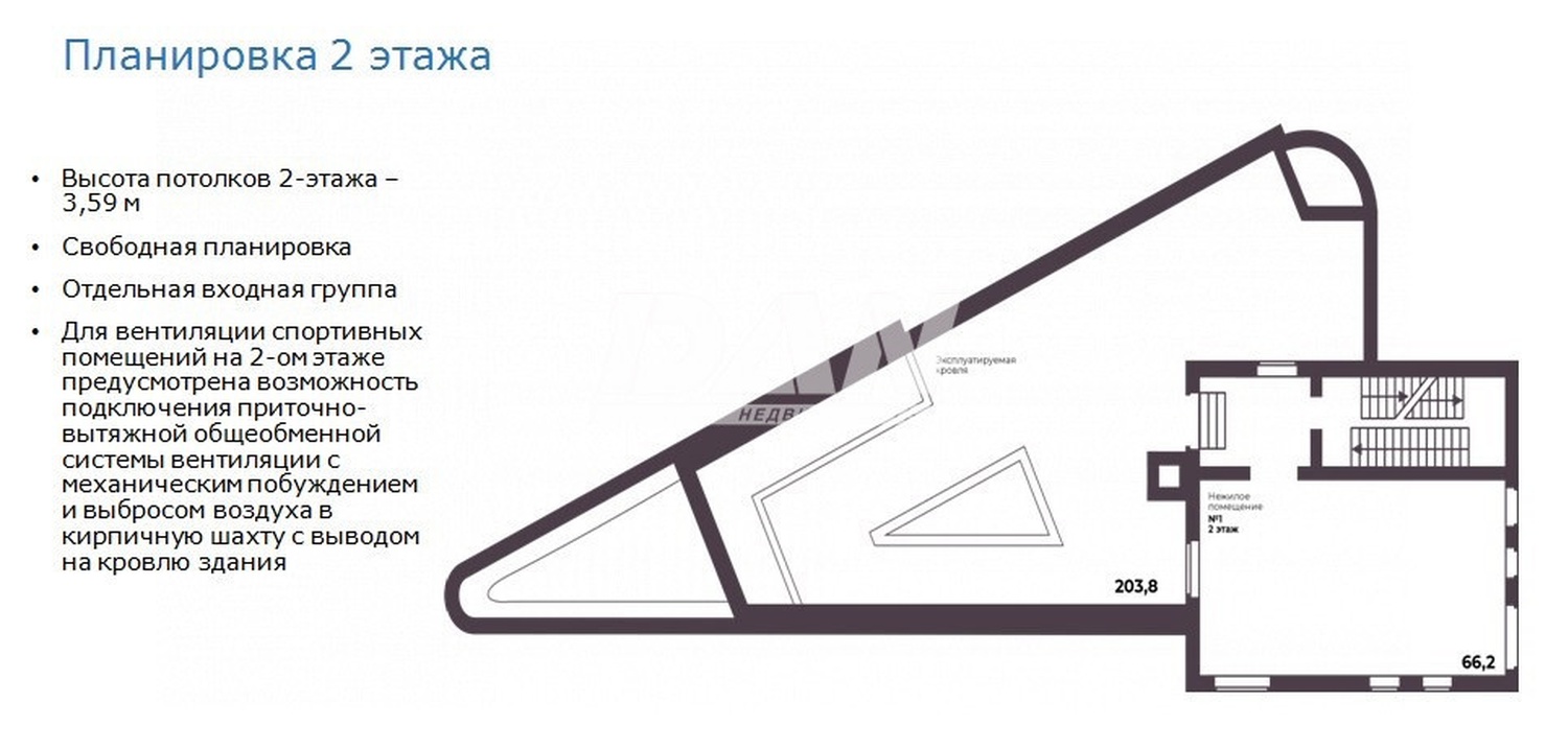 Торговая площадь 599,7 м²