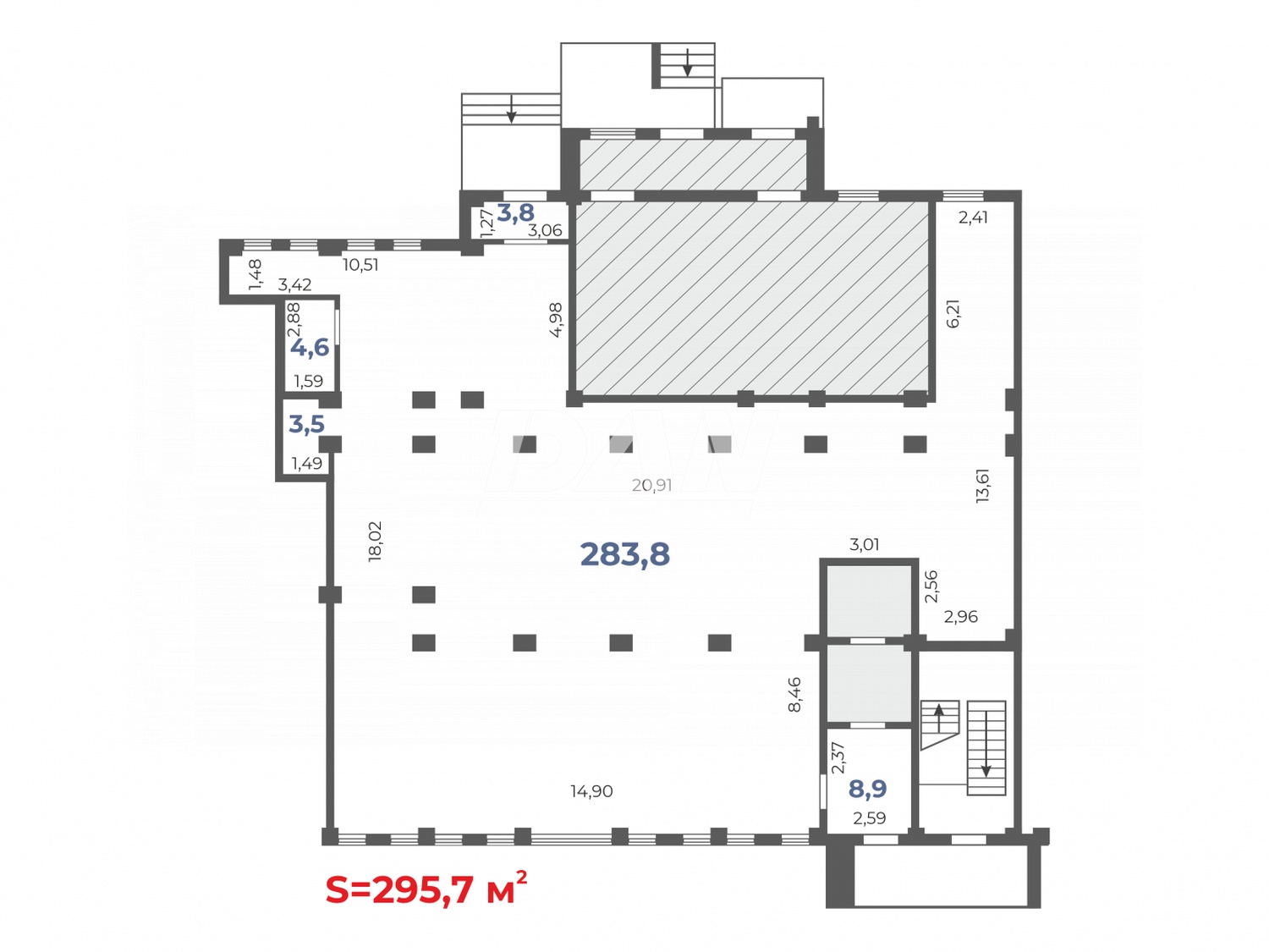 Торговое помещение 270 м²