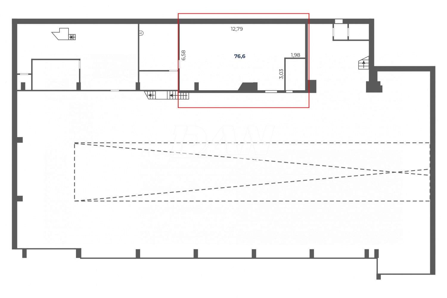 Производственное помещение 76,6 м²