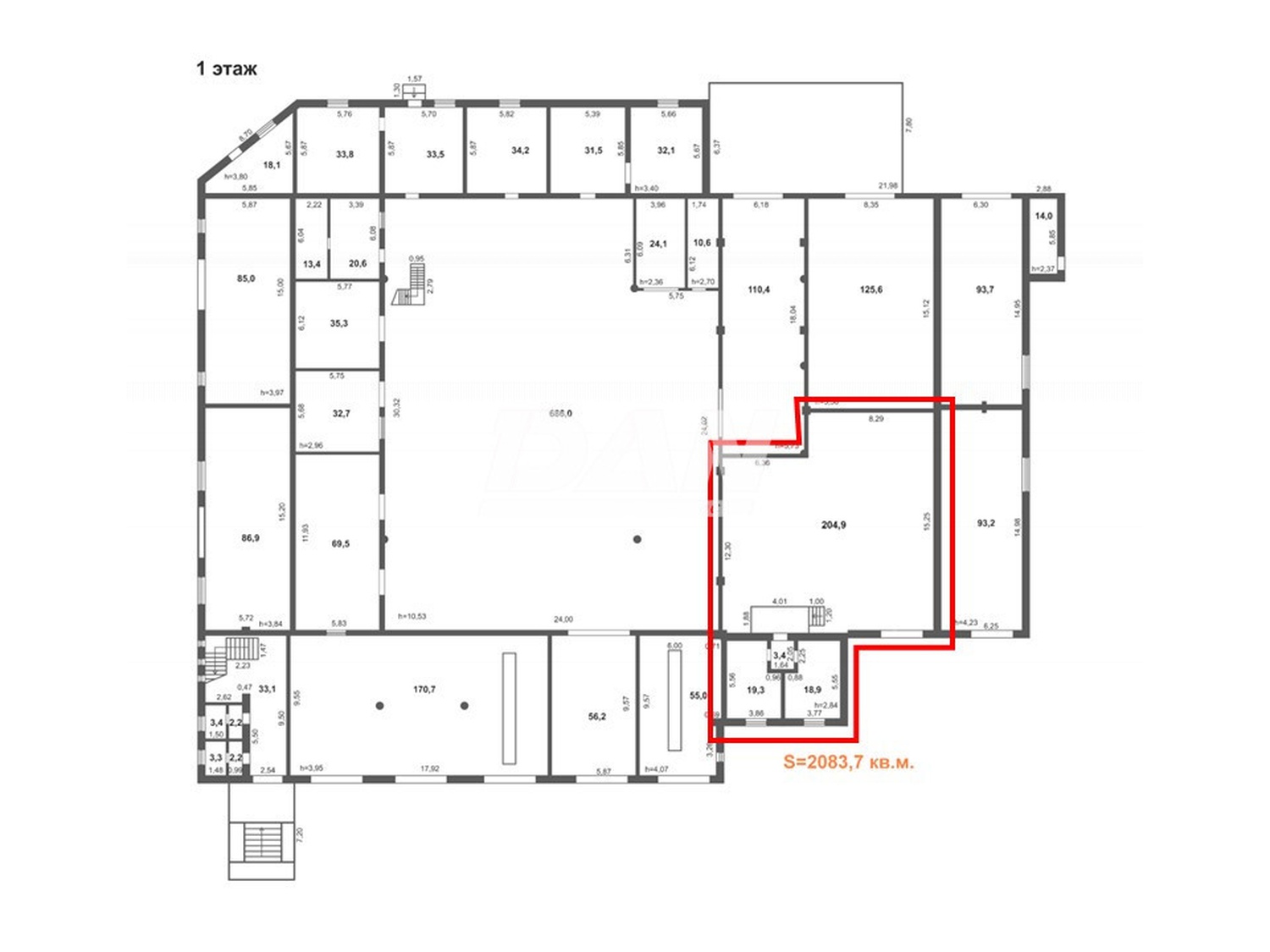 Склад 246,5 м²