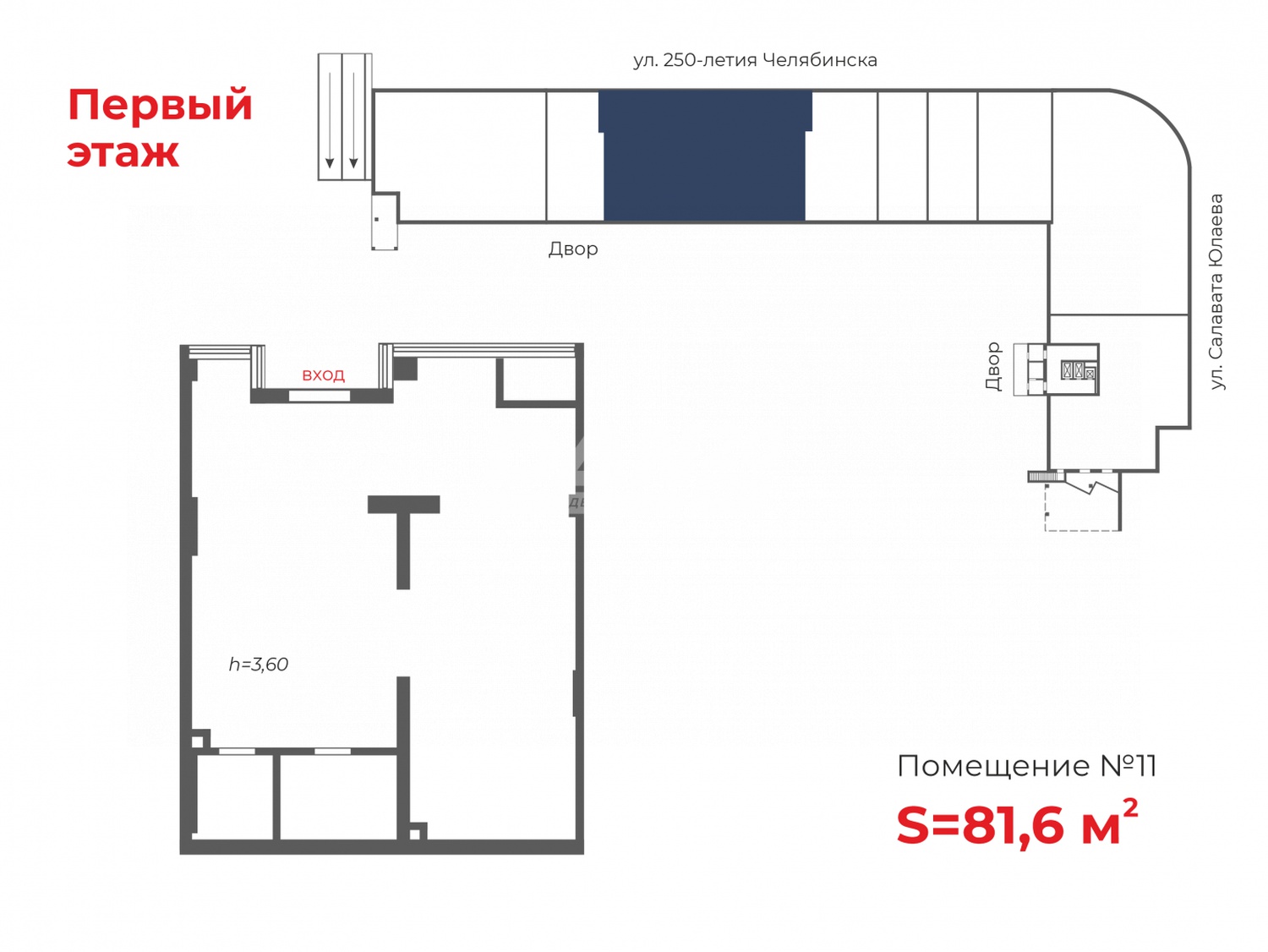 Торговая площадь 81,6 м²