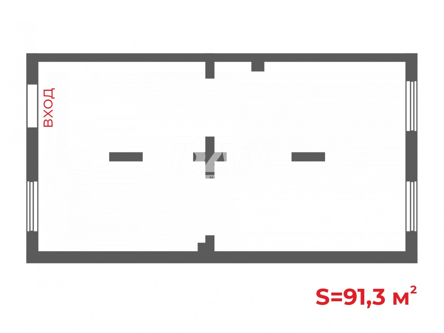 Торговое помещение 91 м²