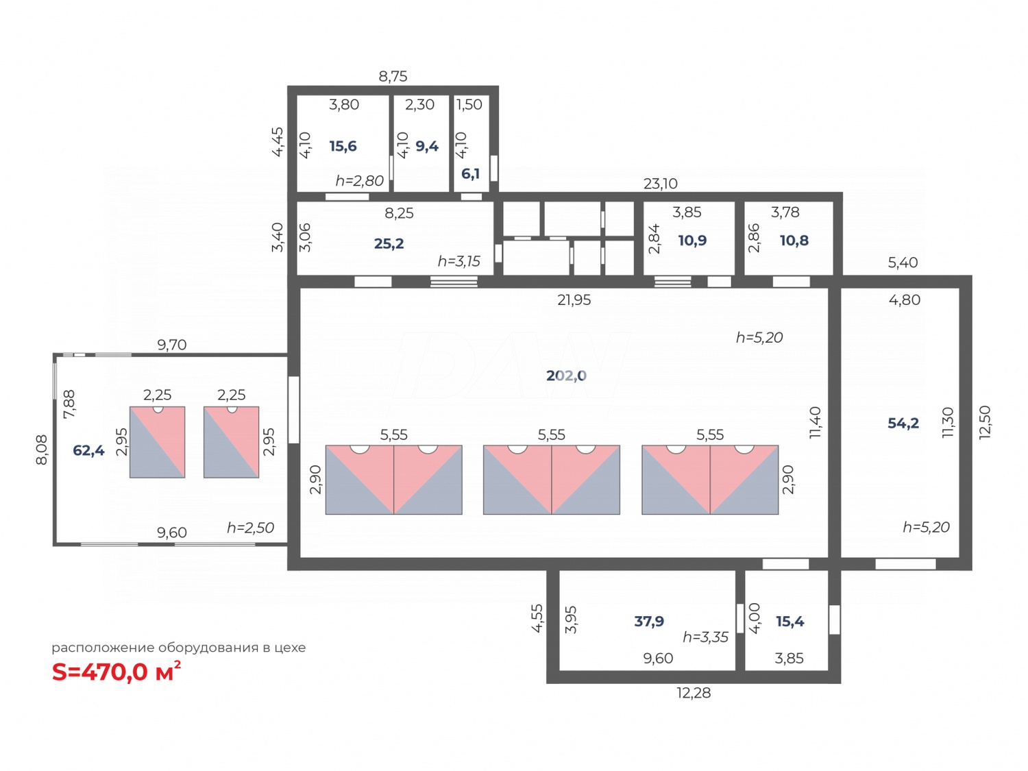 Производственное помещение 4707,5 м²
