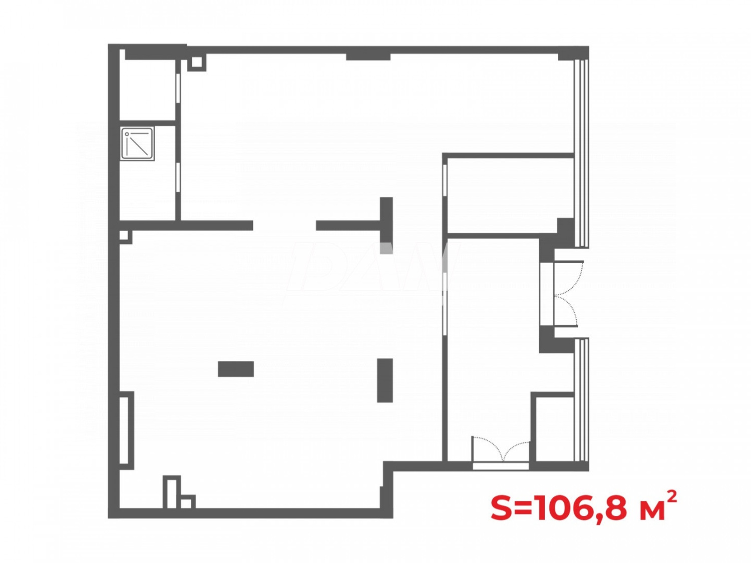 Помещение свободного назначения 106 м²