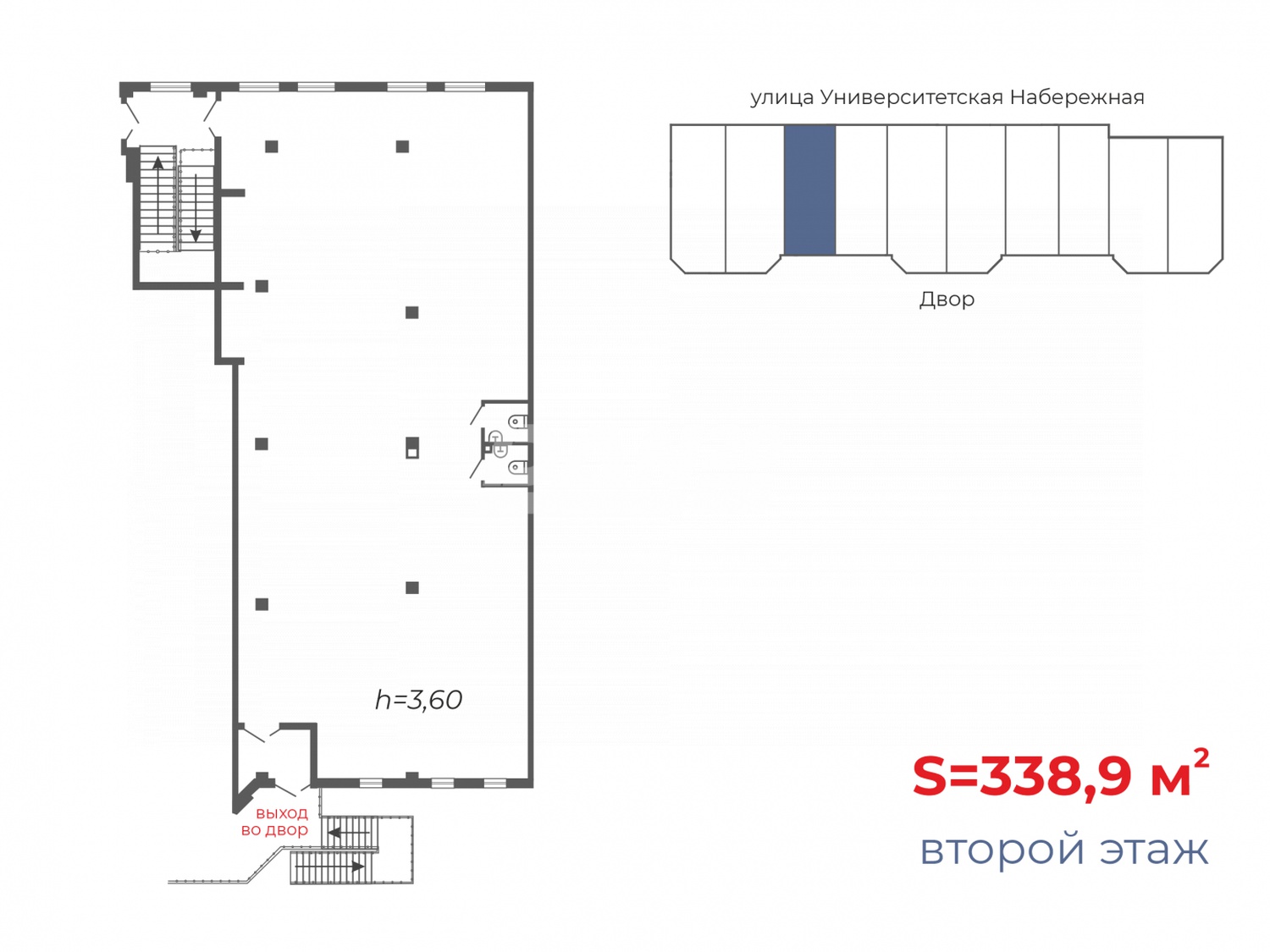 Торговая площадь 338,9 м²