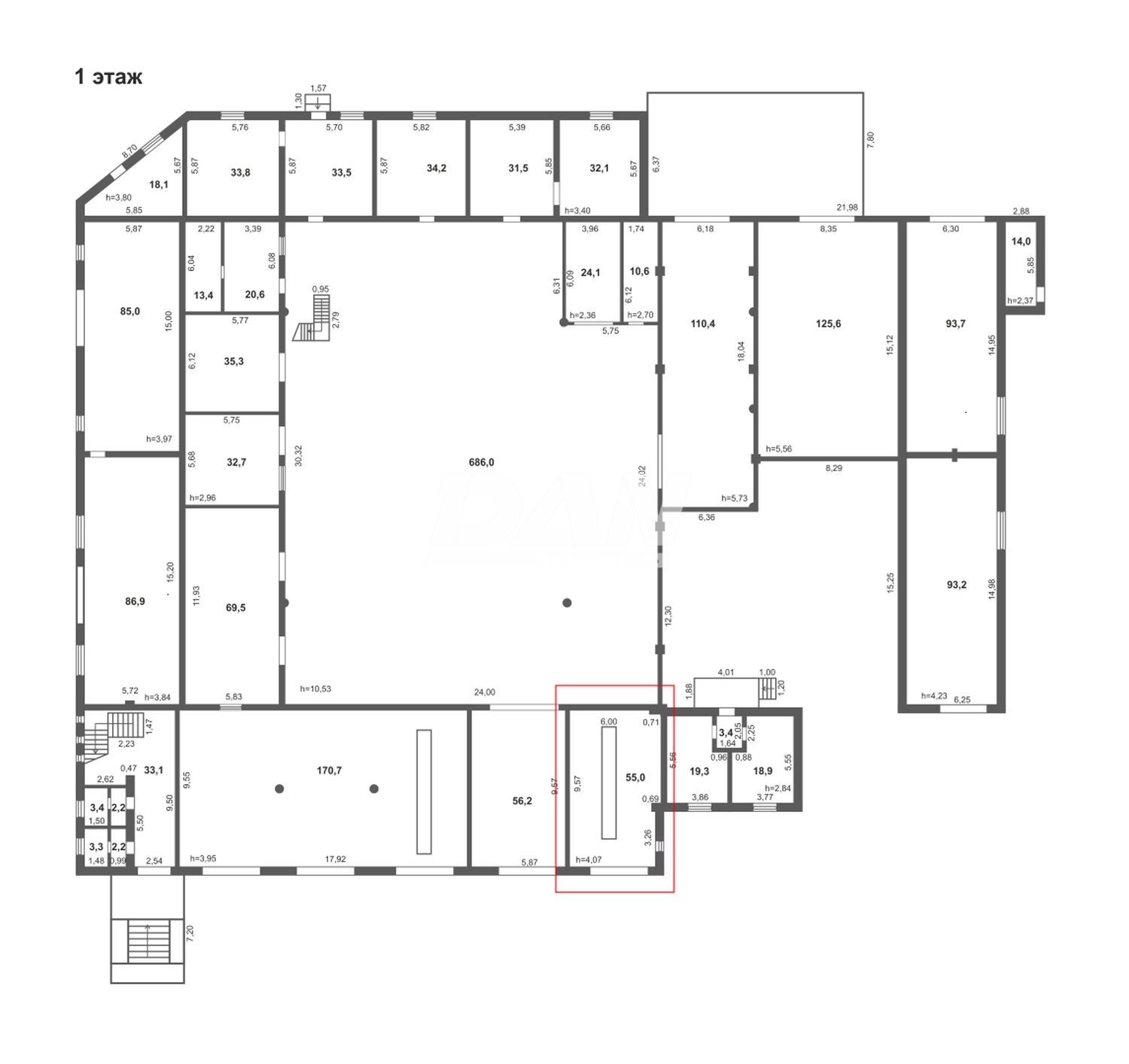 Склад 55 м²