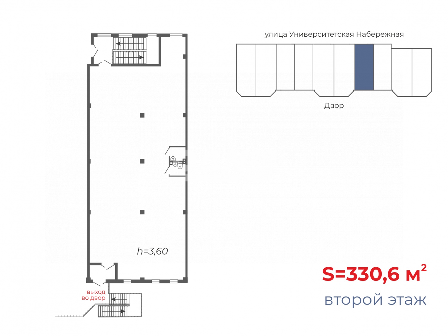 Торговая площадь 330,6 м²
