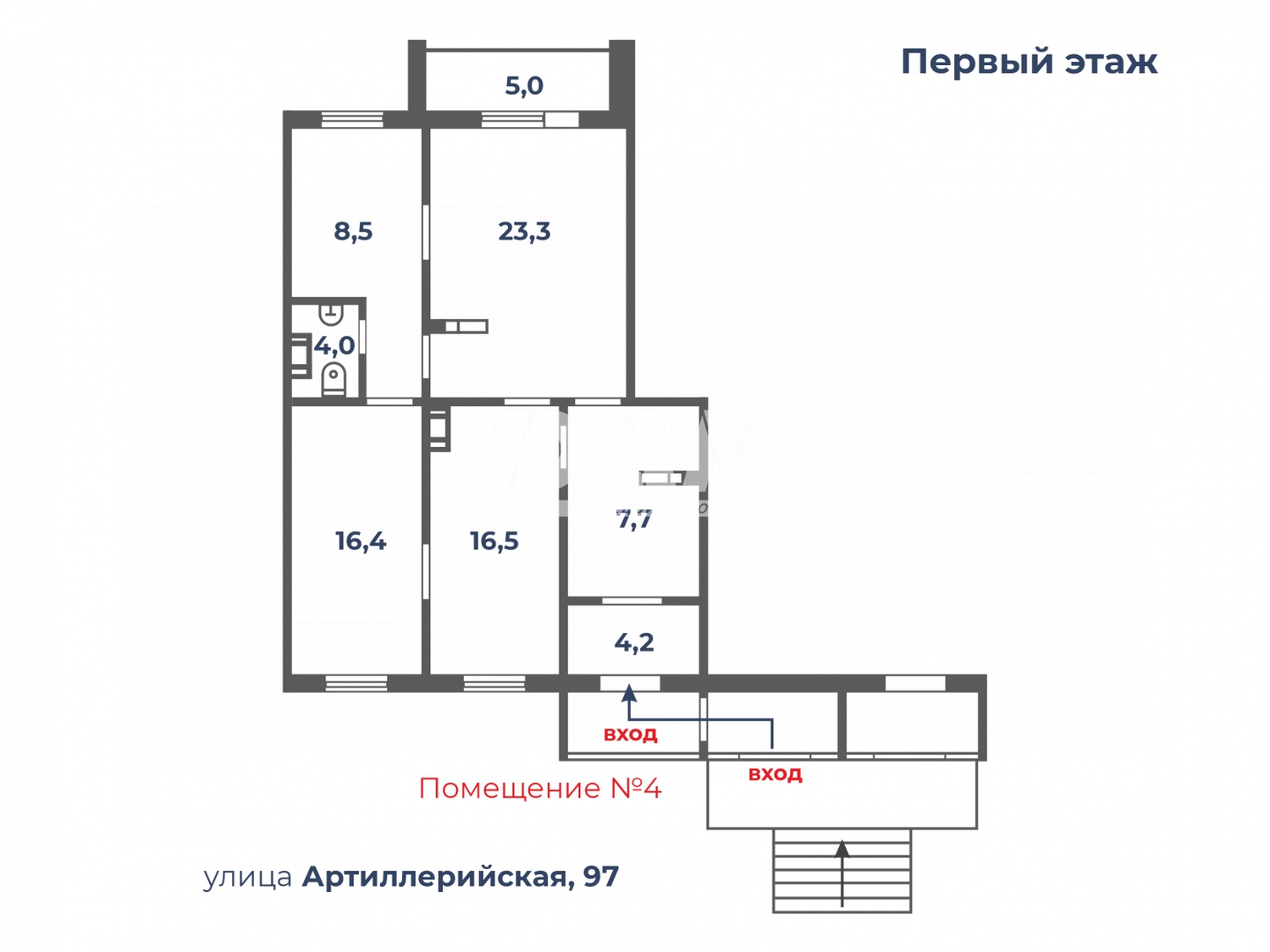 Торговое помещение 98,6 м²