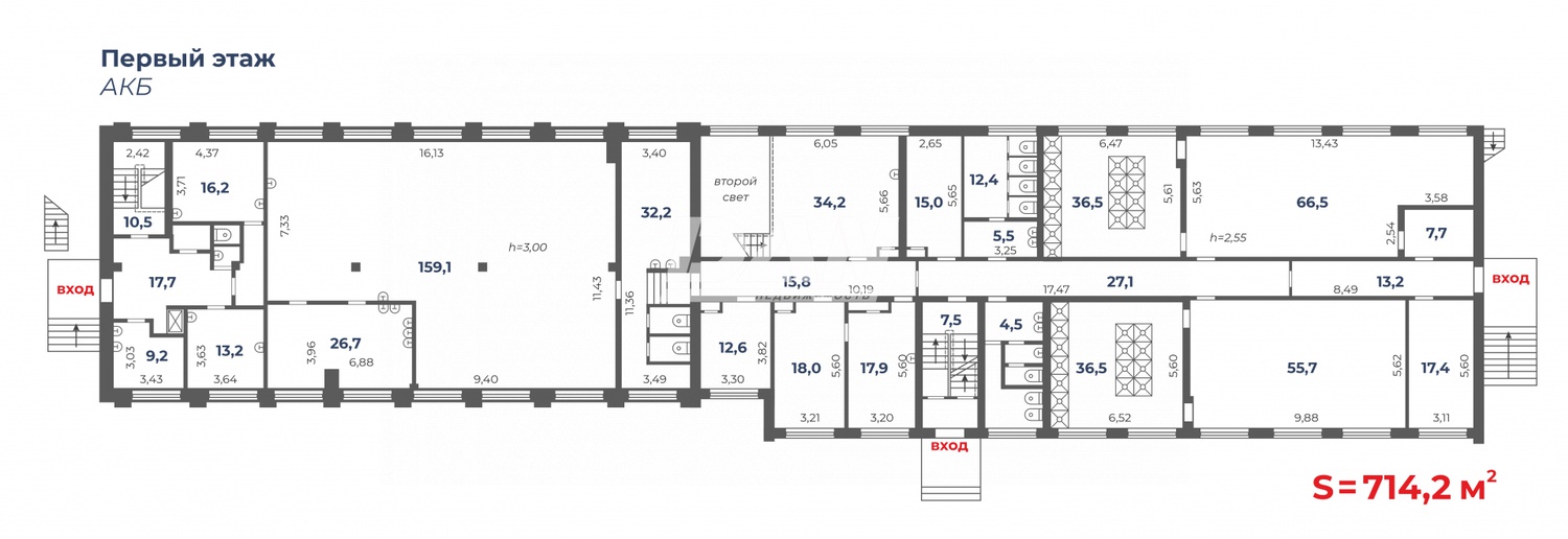 Производственное помещение 2332 м²