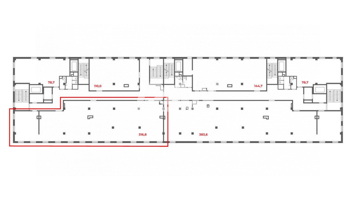 Помещение свободного назначения 316,8 м²
