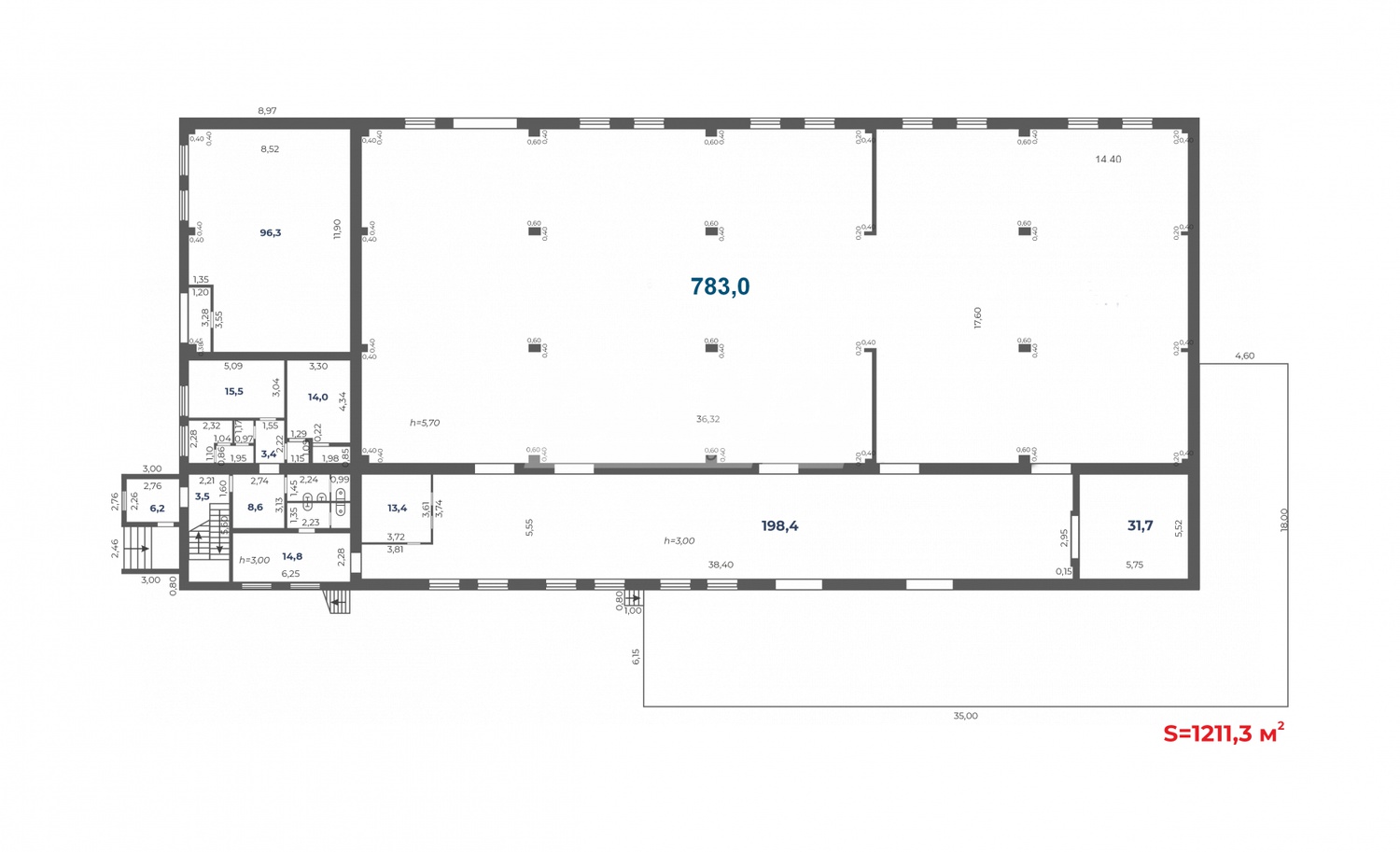 Производственное помещение 1301 м²