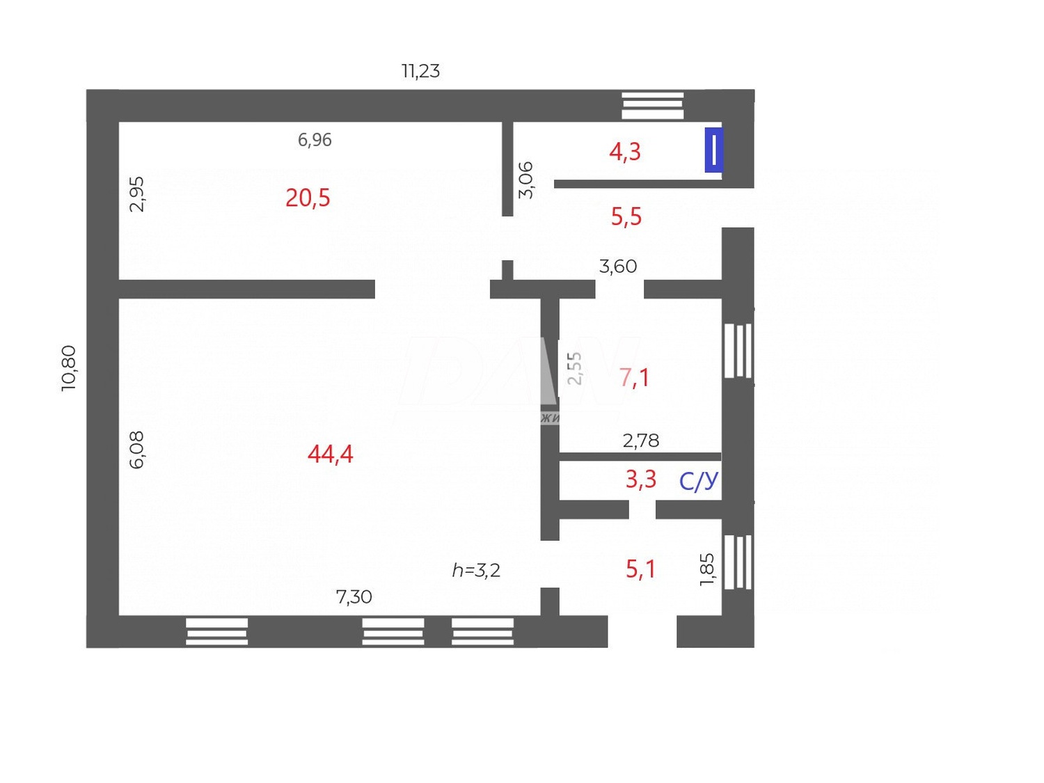 Помещение свободного назначения 90,2 м²