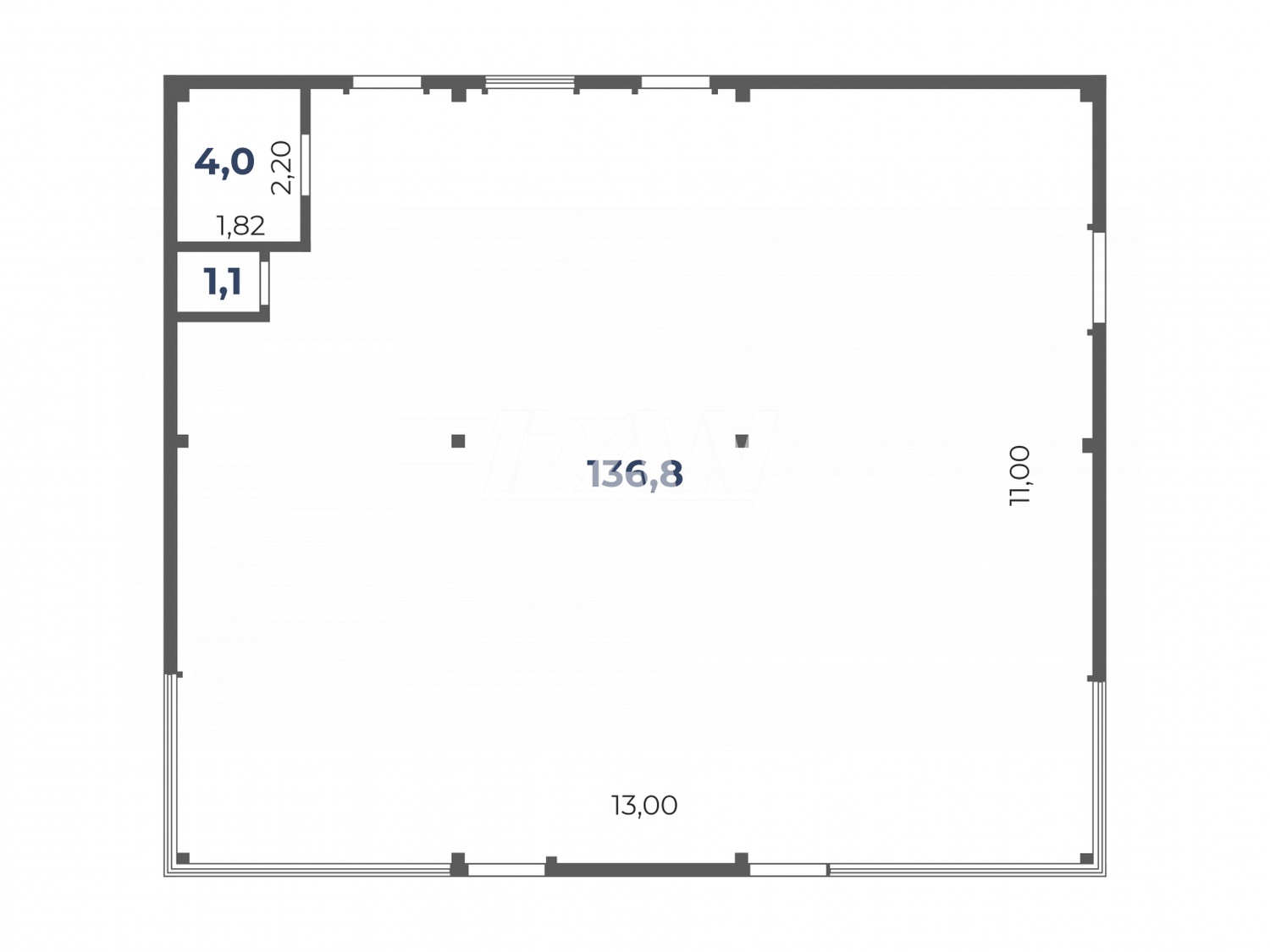 Торговая площадь 142,7 м²