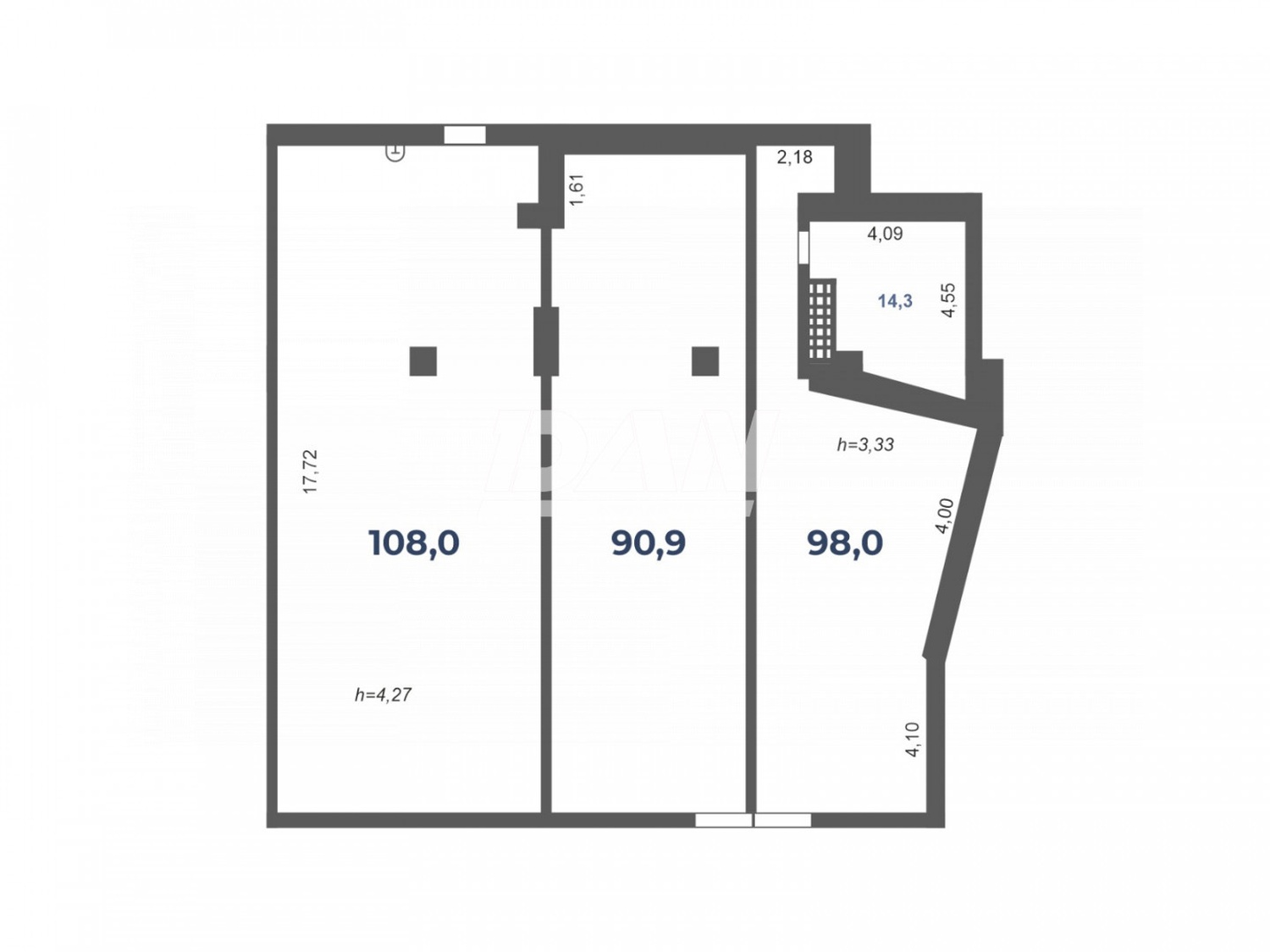 Торговое помещение 296 м²