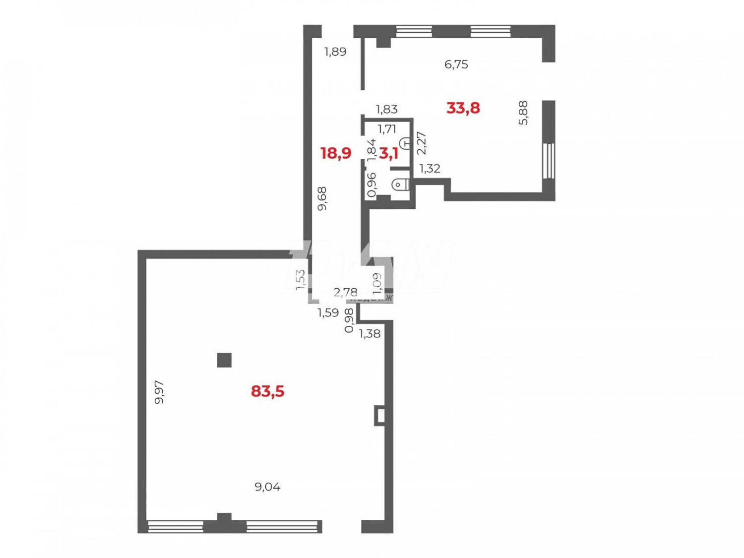 Помещение свободного назначения 140 м²