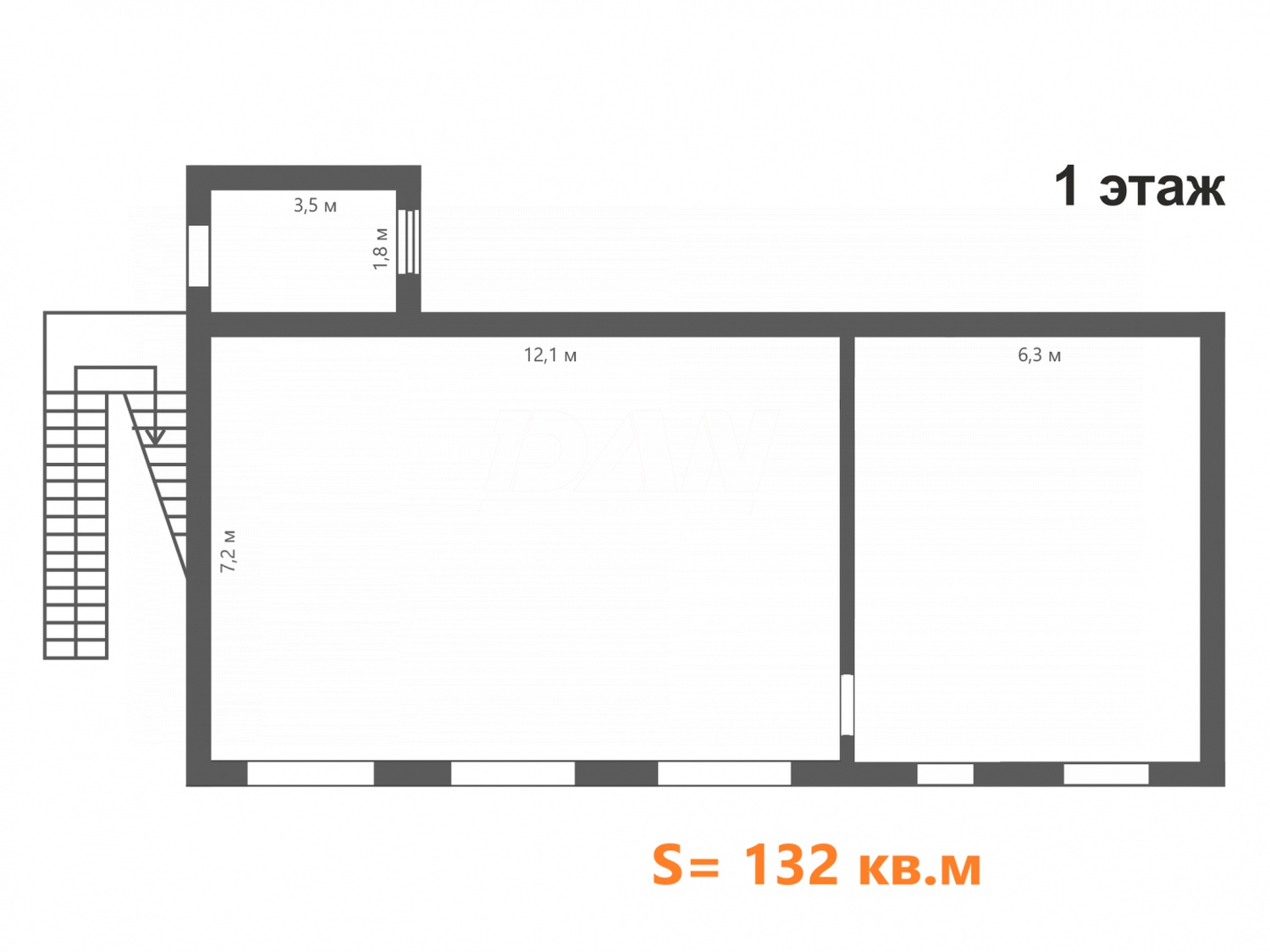 Помещение свободного назначения 262,4 м²