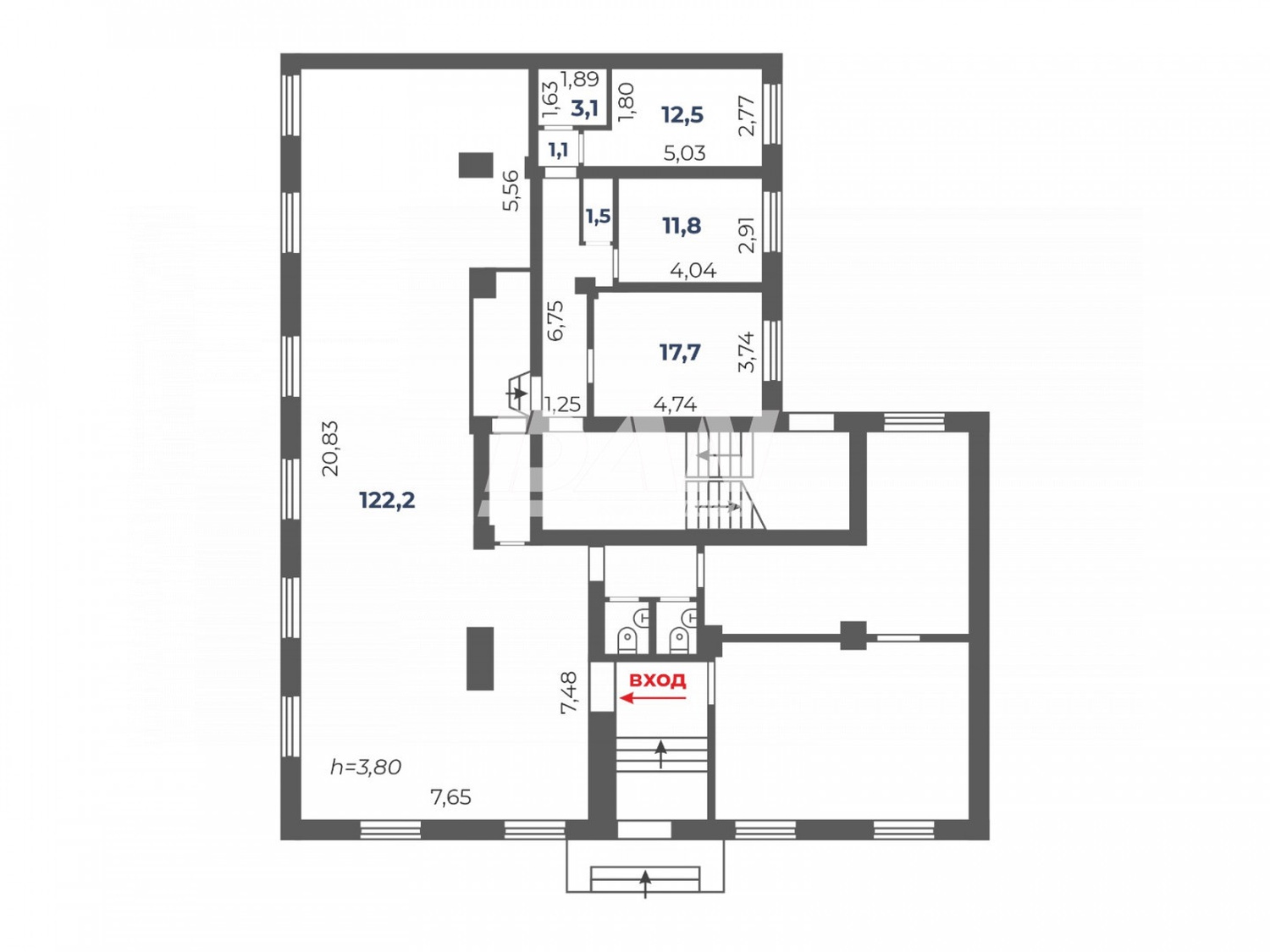 Торговое помещение 200 м²