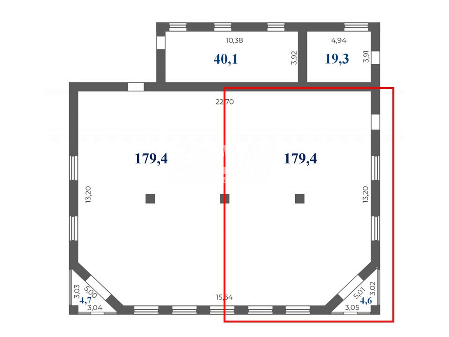 Торговое помещение 180 м²